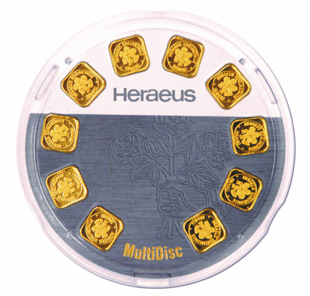 Goldbarren 10x1 g MultiDisc  Heraeus / Bild 2 von 3