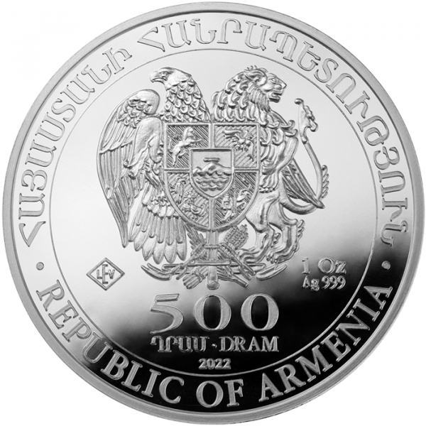 Silber Armenien Arche Noah 1 UNZE Differenzbesteuert / Bild 3 von 3