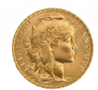 Goldmünze 20 Francs Frankreich Marianne